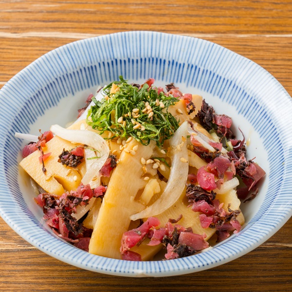 筍と新玉ねぎの梅ぽん酢の画像